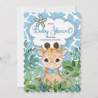 Invitación a Baby Shower de la jirafa de azari azu