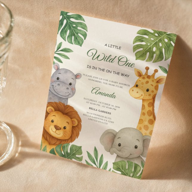 Invitación a Baby Shower de la jungla de Safari (Subido por el creador)