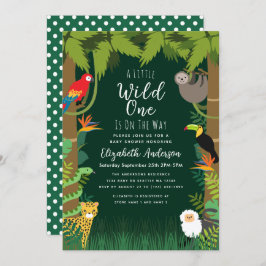 Invitación a Baby Shower de la jungla salvaje