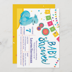 Invitación a Baby Shower de la llama de Mamma