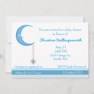 Invitación a Baby Shower de la Luna