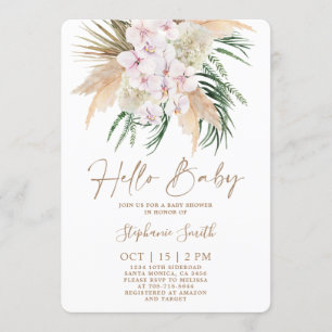 Invitación a Baby Shower de la Moda Boho