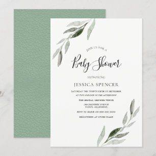 Invitación a Baby Shower de la moderna y moderna h