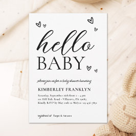 Invitación a Baby Shower de la modernidad minimali