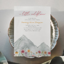 Invitación a Baby Shower de la Montaña Flora Silve