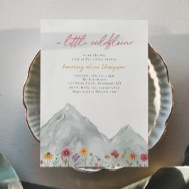 Invitación a Baby Shower de la Montaña Flora Silve