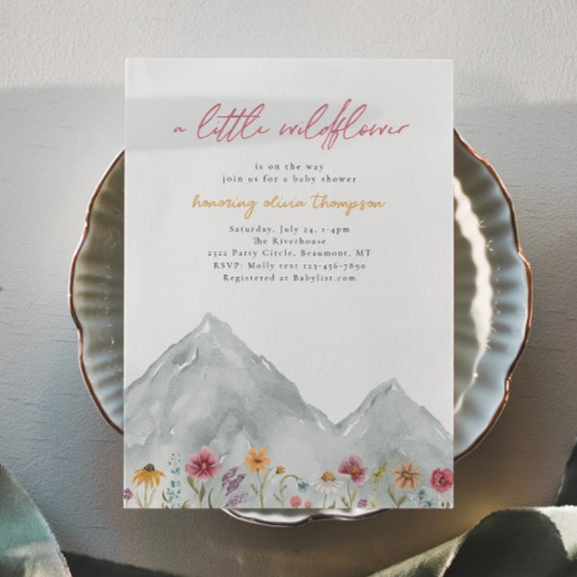 Invitación a Baby Shower de la Montaña Flora Silve (Subido por el creador)