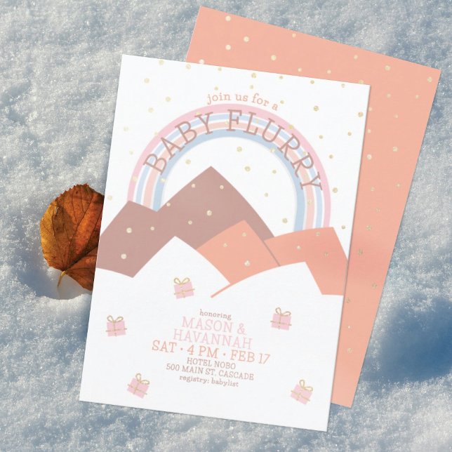 Invitación a Baby Shower de la nieve con espuma de (Subido por el creador)