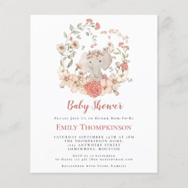 Invitación a Baby Shower de la página de follaje p