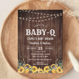 Invitación a Baby Shower de la pareja bebe-Q amari