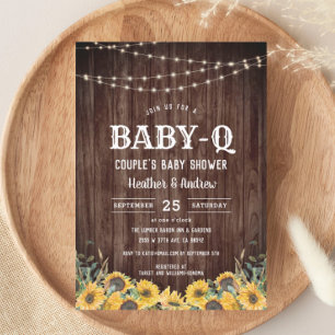 Invitación a Baby Shower de la pareja bebe-Q amari