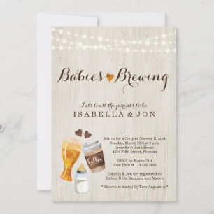 Invitación a Baby Shower de la pareja de gemelos q