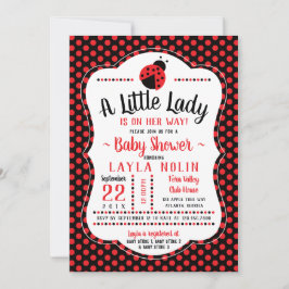 Invitación a Baby Shower de la pequeña dama, buitr