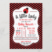 Invitación a Baby Shower de la pequeña dama, buitr