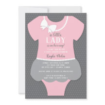 Invitación a Baby Shower de la pequeña dama, rosa,