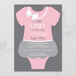 Invitación a Baby Shower de la pequeña dama, rosa,