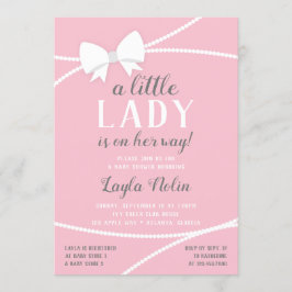 Invitación a Baby Shower de la pequeña dama, rosa,