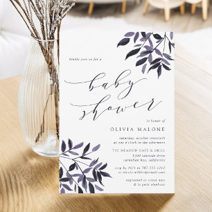 Invitación a Baby Shower de la Pluma de Cosecha