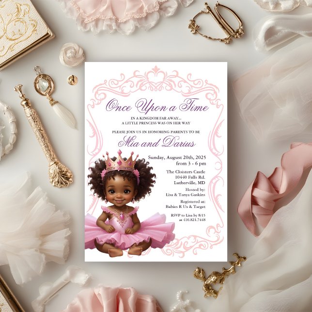 Invitación a Baby Shower de la princesa africana (Subido por el creador)