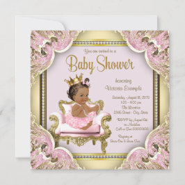 Invitación a Baby Shower de la princesa africana