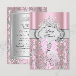 Invitación a Baby Shower de la Princesa de bonito 