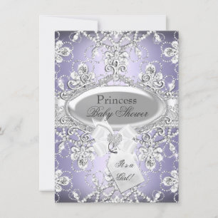 Invitación a Baby Shower de la Princesa de Diamant