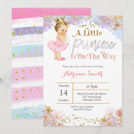 Invitación a Baby Shower de la Princesa de Oro Ros