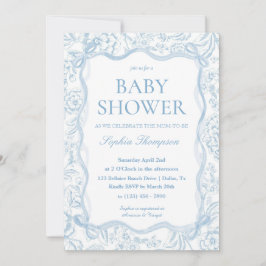 Invitación a Baby Shower de la serie Chinoiserie a