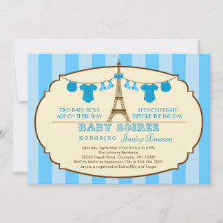 Invitación a Baby Shower de la Torre Eiffel france