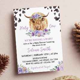 Invitación a Baby Shower de la vaca sagrada