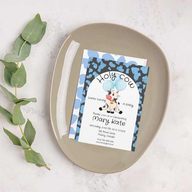 Invitación a Baby Shower de la vaca sagrada (Subido por el creador)