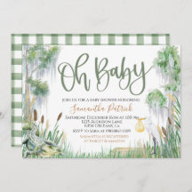 Invitación a Baby Shower de la zona pantanosa de B