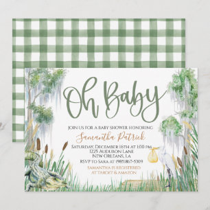 Invitación a Baby Shower de la zona pantanosa de B