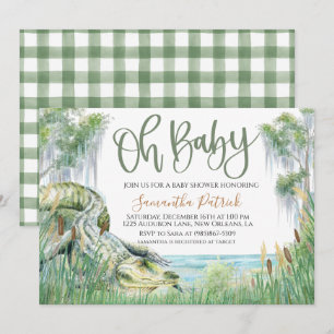 Invitación a Baby Shower de la zona pantanosa de B