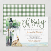 Invitación a Baby Shower de la zona pantanosa de B