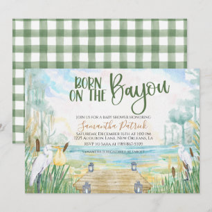 Invitación a Baby Shower de la zona pantanosa de B