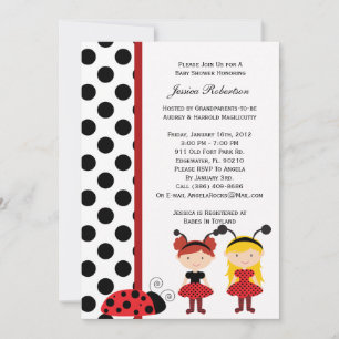 Invitación a Baby Shower de Lady Bug