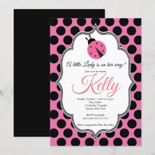 Invitación a Baby Shower de Lady Bug