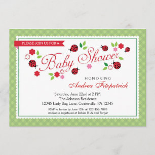 Invitación a Baby Shower de Lady Bug