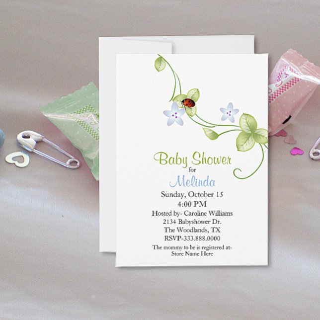 Invitación a Baby Shower de Ladybug (Subido por el creador)