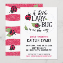 Invitación a Baby Shower de Ladybug