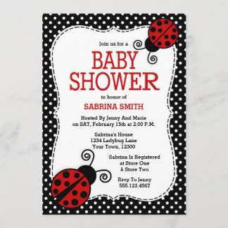Invitación a Baby Shower de Ladybug