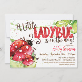 Invitación a Baby Shower de Ladybug, Chica