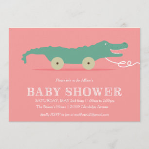 Invitación a Baby Shower de lagarto