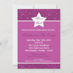 Invitación a Baby Shower de las Flores Púrpura {TB