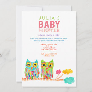 Invitación a Baby Shower de las lúpulas arcoiris c