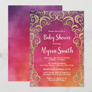 Invitación a Baby Shower de las noches árabes