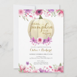 Invitación a Baby Shower de las parejas de calabaz