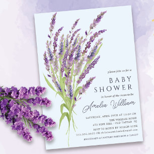 Invitación a Baby Shower de Lavender Bliss
