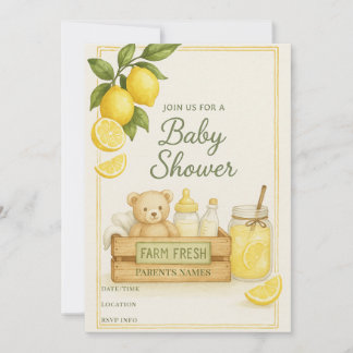 Invitación a Baby Shower de Lemon